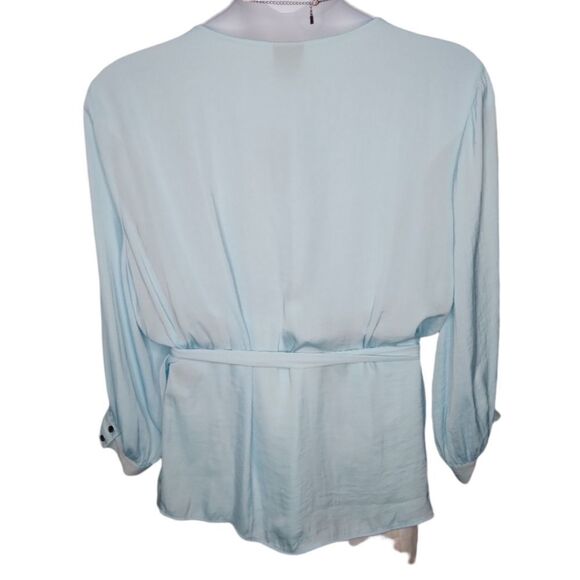 Worthington Sheer Aqua Top Button Down 2X - Picture 7 of 11